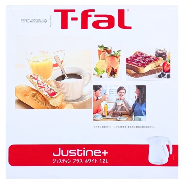 ティファール 電気ケトル 1.2L ジャスティン プラス KO340175 湯沸かし簡単&省エネ設計 カラー:カカオブラック,ホワイト 実用的 母の日 父の日 プレゼント