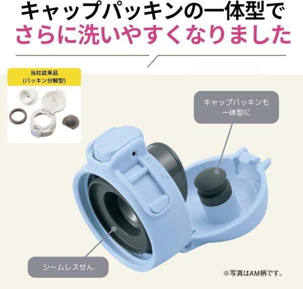 象印 ステンレスマグ 水筒 保温 保冷 シームレスせん ラクに洗える 720ml ワンタッチ スポーツドリンク可 カラー全3色(ネイビー, ミントブルー, ペールドープ) SM-VA72 軽量 タイ製 実用的 母の日 父の日 プレゼント