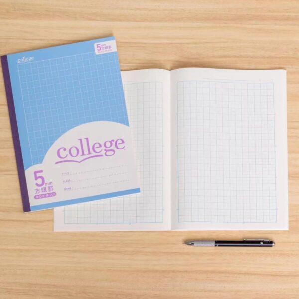 ノート College 方眼ノート 表紙5色 × 2冊の10冊パック B5サイズ(タテ252mm ヨコ179mm)5mm方眼 中心リーダー入り科目シール付き 大学ノート #60132 学生 学用品 ノート まとめ買い ストック B5 方眼 カラフル 入学準備 文房具 事務用品