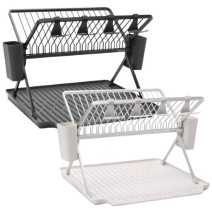 ブラバンシア フォーダブルディッシュラック ラージサイズ サイズ:高さ310×幅510×奥行き420mm 最大17枚の皿が置ける 水切りトレイ付き 食器 水切りラック #55607 実用的 母の日 父の日 プレゼント - 画像 (1)