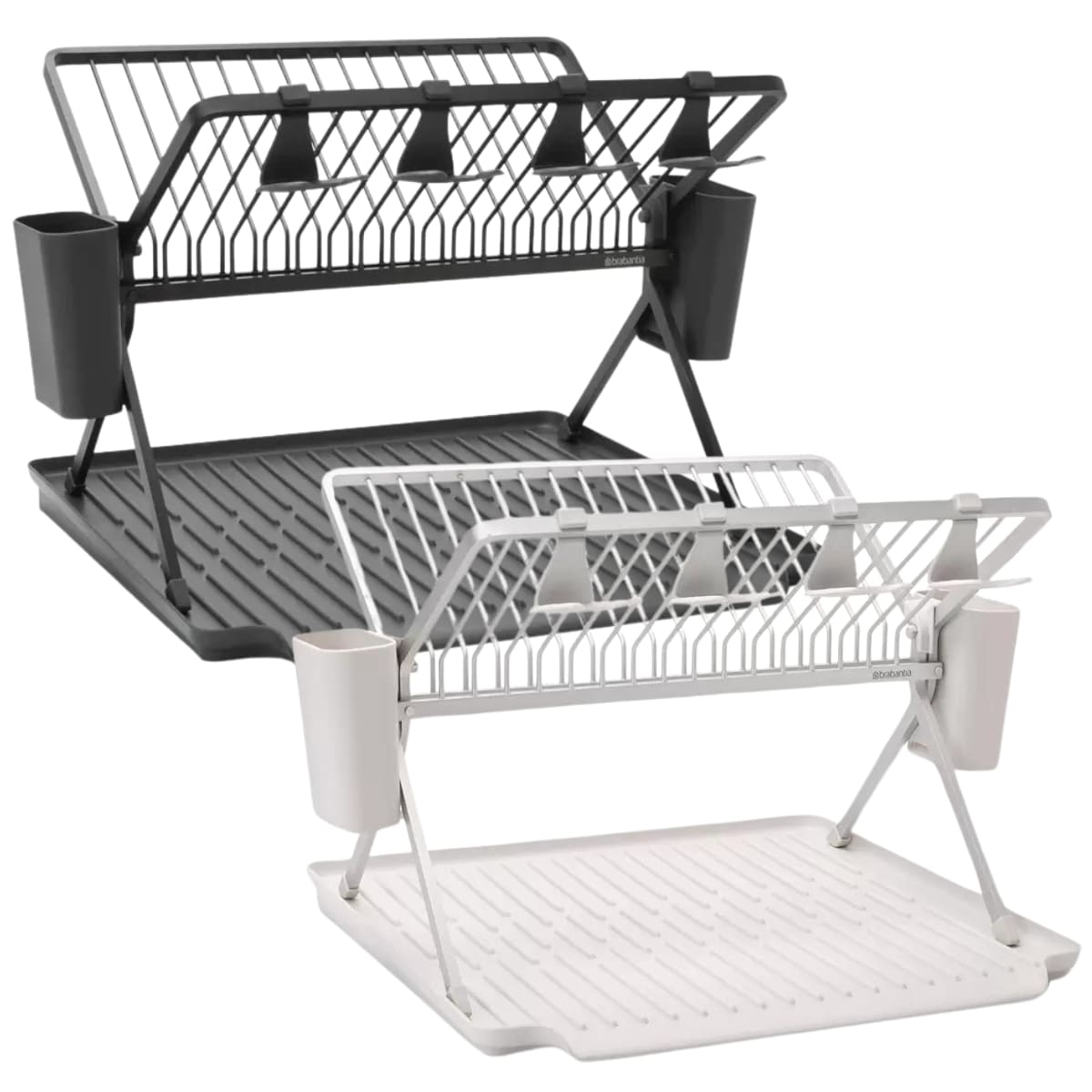 ブラバンシア フォーダブルディッシュラック ラージサイズ サイズ:高さ310×幅510×奥行き420mm 最大17枚の皿が置ける 水切りトレイ付き 食器 水切りラック #55607 実用的 母の日 父の日 プレゼント - 画像 (1)