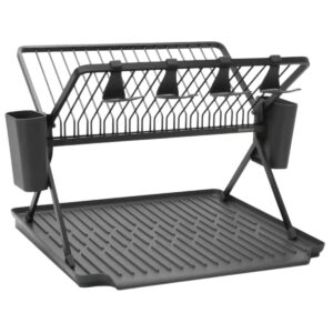 ブラバンシア フォーダブルディッシュラック ラージサイズ サイズ:高さ310×幅510×奥行き420mm 最大17枚の皿が置ける 水切りトレイ付き 食器 水切りラック #55607 実用的 母の日 父の日 プレゼント - 画像 (2)