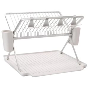 ブラバンシア フォーダブルディッシュラック ラージサイズ サイズ:高さ310×幅510×奥行き420mm 最大17枚の皿が置ける 水切りトレイ付き 食器 水切りラック #55607 実用的 母の日 父の日 プレゼント - 画像 (7)