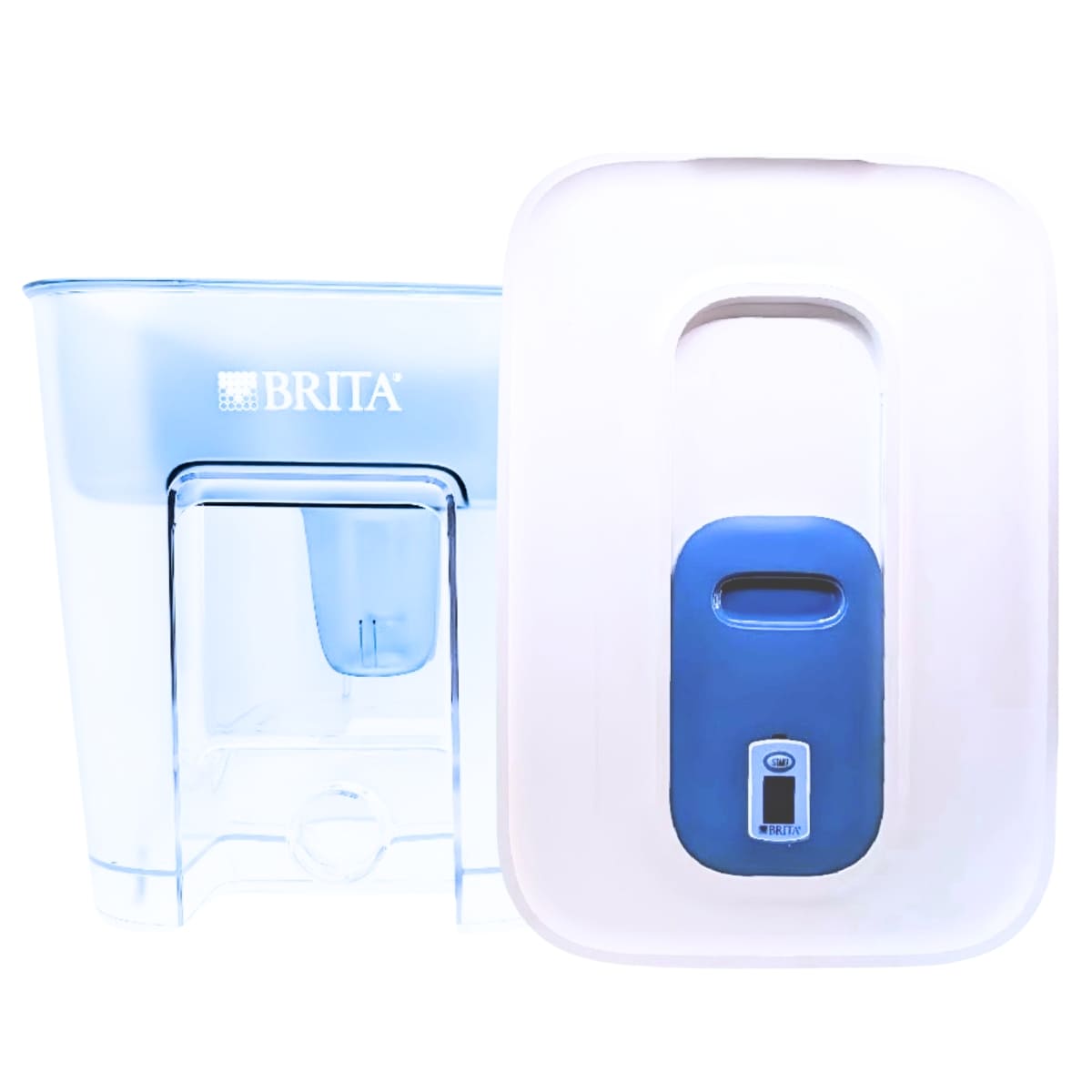 Brita(ブリタ) タンク型浄水器 フロー カートリッジ 3個付 ろ過水容量 4.85(全容量8.2L) Brita Flow 注ぎ口付き 液晶メモあり (幅×高さ×奥行) 21.4×22.0×30.4 cm #50611  KBFLCB1M 高性能フィルター おいしい水 新鮮な水 料理 コーヒー お茶 浄水器 - 画像 (3)