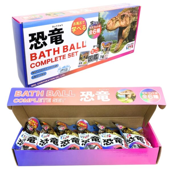 【入浴用化粧品】学研図鑑LIVE バスボール 6個セット 発泡タイプ 対象年齢12歳以上 お風呂で学びと発見 (キャラクター: 恐竜、動物）中国製 対象年齢12歳以上