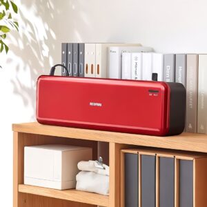 アイリスオーヤマ 高速起動ラミネーターA3 2本ローラー 75μmフィルムに対応  [KHSL-A322-R レッド] 35秒で高速起動 オートオフ機能 ワイヤートレー付き サイズ:490×154×80mm 重量:2.4kg 消費電力:1320W 電源:100V､50 / 60HZ - 画像 (7)