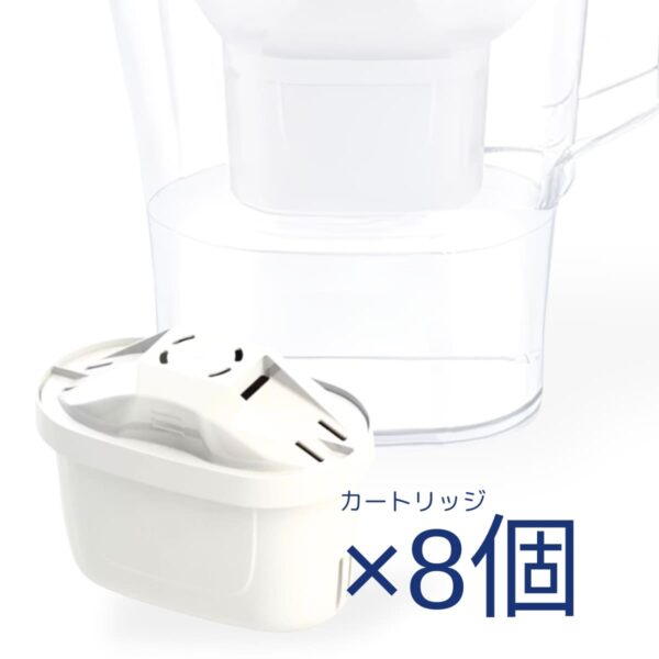 カークランドシグネチャー 浄水ポット用フィルター カートリッジ 8個入り 4週間毎にフィル ターを交換 150L #22452 互換性:BRITA「MAXTRA＋」に対応