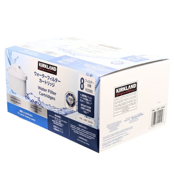 カークランドシグネチャー 浄水ポット用フィルター カートリッジ 8個入り 4週間毎にフィル ターを交換 150L #22452 互換性:BRITA「MAXTRA＋」に対応