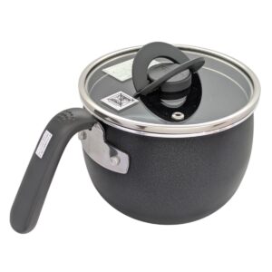 ティファール マルチポット オプティスペース ブラックスパークル 16cm 容量: 2.6L チタンインテンスコーティング ガス火専用 (IH不可) お知らせマークあり 熱源 (ガス / 電気プレートコイル / セラミックヒーター / ハロゲンヒーター) 中国製 - 画像 (3)