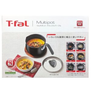 ティファール マルチポット オプティスペース ブラックスパークル 16cm 容量: 2.6L チタンインテンスコーティング ガス火専用 (IH不可) お知らせマークあり 熱源 (ガス / 電気プレートコイル / セラミックヒーター / ハロゲンヒーター) 中国製 - 画像 (8)