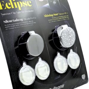 Polar Eclips 車用芳香剤 カートリッジ 4個入 香り2種(サイレントギャラクシーウッディ ､シャイニングスターベリー ) 多用途のクリップ式 サンバイザー ドアポケット シートポケット ヘッドレストなど  原産国: 韓国  #65555 梅雨の時期 車内空間をさわやかに - 画像 (2)