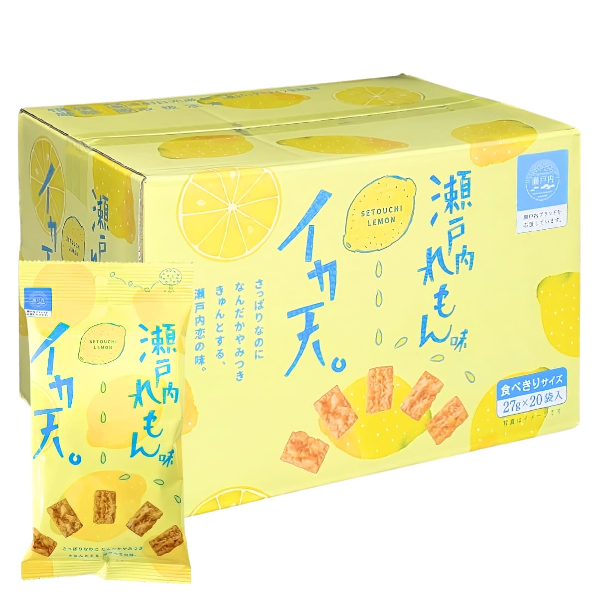 【魚介類加工品】まるか食品 イカ天瀬戸内れもん味 27g x 20袋 食べきりサイズ 一口サイズ - 画像 (5)