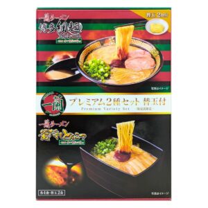 一蘭 プレミアム2種セット(博多細麺 ストレート 釜だれとんこつ) 合計10食(各4食,替玉2食) #65077 実用的 母の日 父の日 プレゼント - 画像 (1)