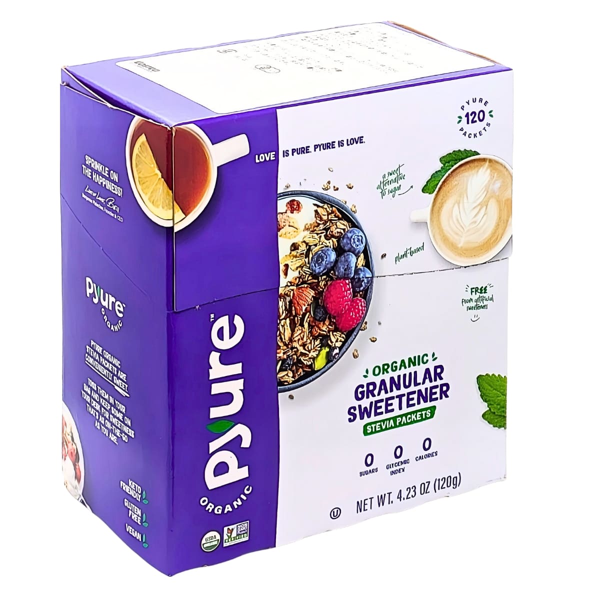 PYURE(ピュア) オーガニック 甘味料 ステビア 120包 砂糖不使用 持ち運びにも便利なパケット 実用的 母の日 父の日 プレゼント - 画像 (7)