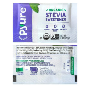 PYURE(ピュア) オーガニック 甘味料 ステビア 120包 砂糖不使用 持ち運びにも便利なパケット 実用的 母の日 父の日 プレゼント - 画像 (3)