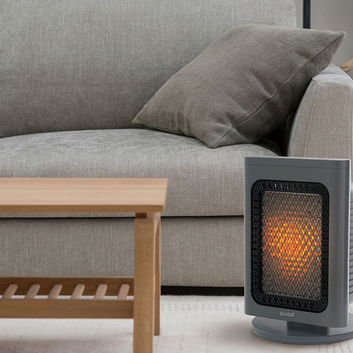 省エネリフレクトストーブ RIFLECA (リフレカ) QS327IV/QS327GY アイボリー/グレー 最大600Wのパワフルな運転『強運転』を搭載 - 画像 (8)