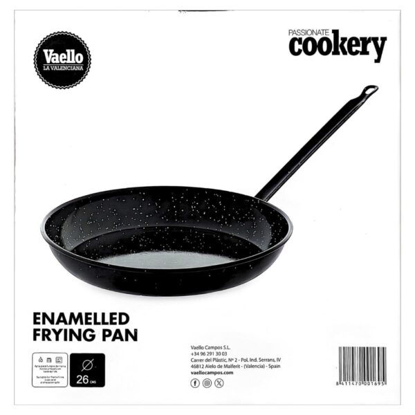 Vaello フライパン 直径26cm エナメル加工 スチール製 直火専用(直火、オーブン)食器洗い機対応 スペイン製 Vaello ･La ･Valenciana #61222 母の日 プレゼント
