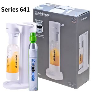 ドリンクメイト 家庭用炭酸飲料メーカー スターターキット Series 641 電気不要 屋外使用OK (カラー: ブラック,ホワイト) 実用的 母の日 父の日 プレゼント - 画像 (1)