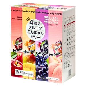 雪国アグリ 4種のフルーツこんにゃくゼリー  80個入り アップル､マンゴー､グレープ､ピーチの4つのフルーツ風味 食物繊維入り #57361 暑さ対策 おやつに - 画像 (3)