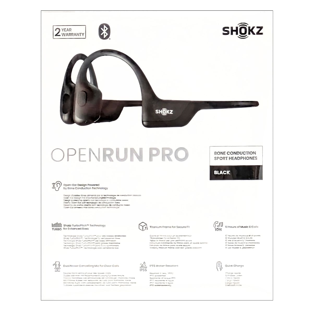 Shokz (ショックス) OpenRun Pro Black 完全ワイヤレス骨伝導イヤフォン ブラック SKZ-EP-000007 軽量 深みのある低音を体験 実用的 父の日 プレゼント - 画像 (4)