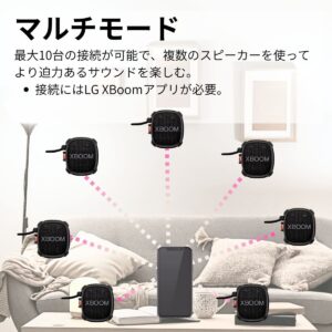 LG XBOOMGo XG2T ワイヤレスポータブルスピーカー 2個パック 万能ストラップで結べる 低音強化 迫力のある音 実用的 母の日 父の日 プレゼント - 画像 (14)